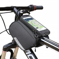 Wozinsky Cyklistická taška na rám + odnímatelné pouzdro na telefon do 6,5 palců 1.5L černé (WBB7BK)
